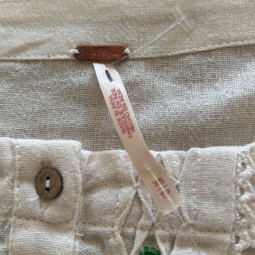 Free People BRAND NEW beaded crop top XS - Picture 3 of 7